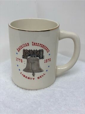 American Liberty Bell Commemorative Ceramic Mug Ben Silver Inc Stamped Bottom